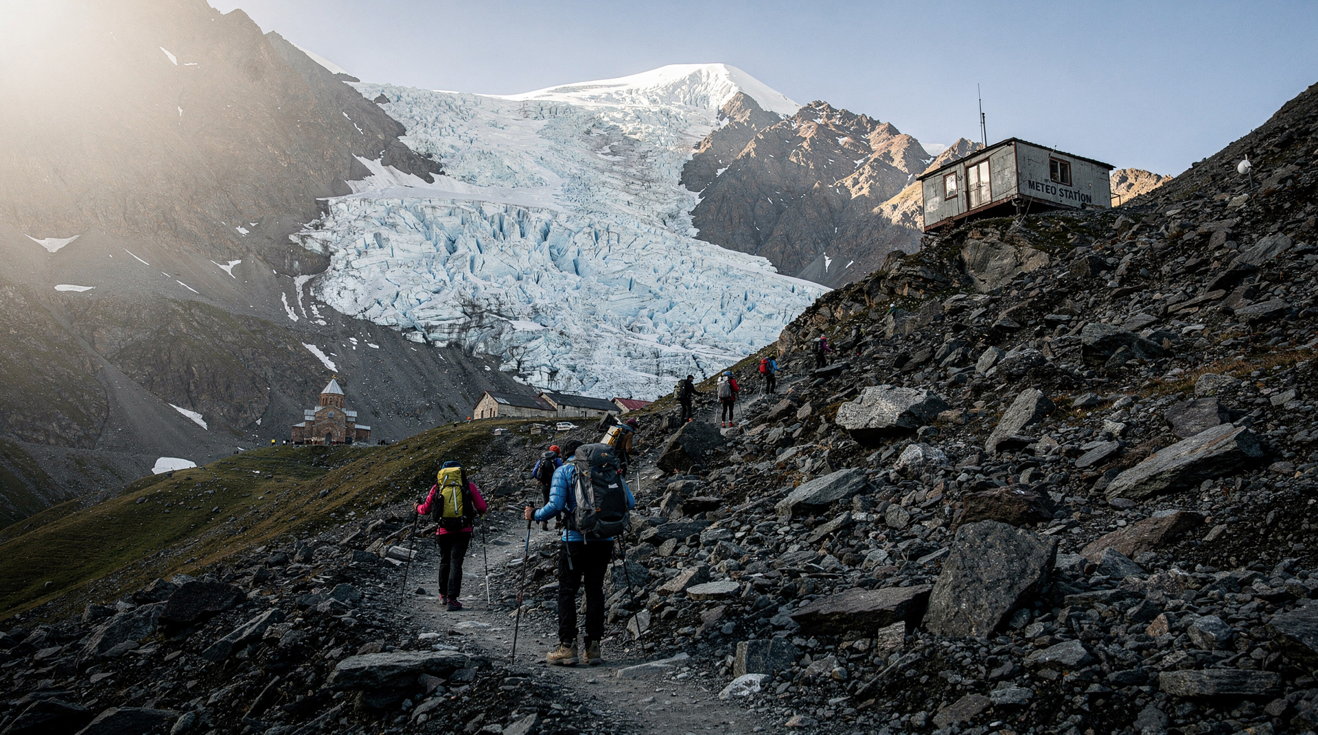 Beyond Gergeti: hiking to the Kazbek glacier and Meteo Station (3653m)