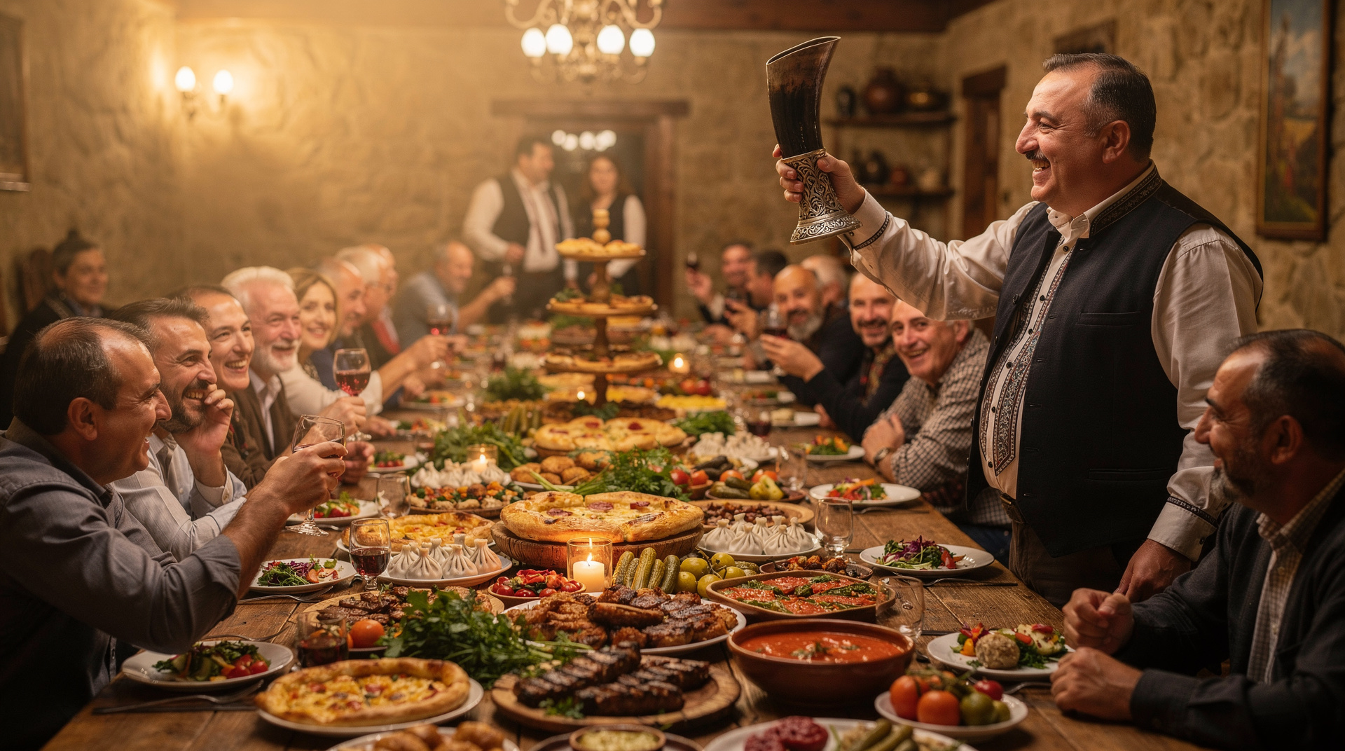 Guida alla supra: comprendere la leggendaria tradizione del banchetto georgiano